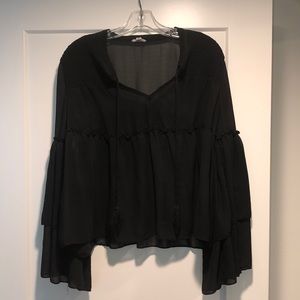 Chiffon Black Top